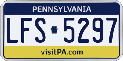 PA license plate LFS5297