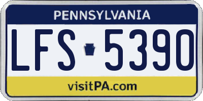 PA license plate LFS5390