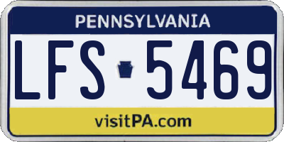 PA license plate LFS5469