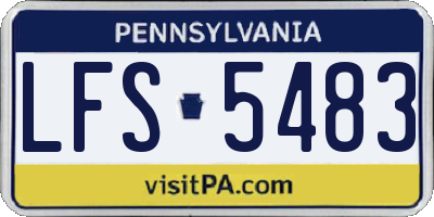 PA license plate LFS5483