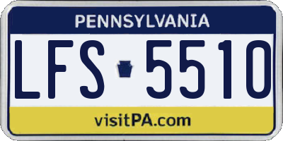 PA license plate LFS5510