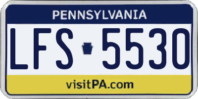 PA license plate LFS5530