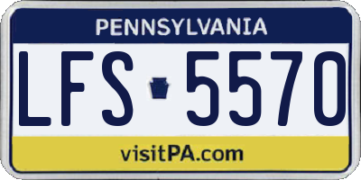 PA license plate LFS5570