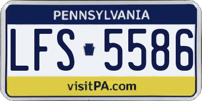 PA license plate LFS5586