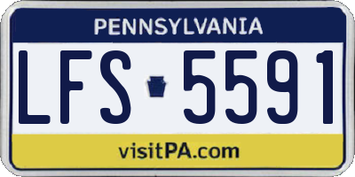 PA license plate LFS5591