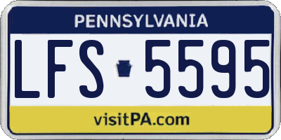 PA license plate LFS5595