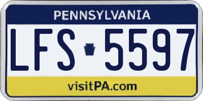 PA license plate LFS5597