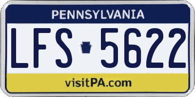 PA license plate LFS5622