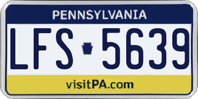 PA license plate LFS5639