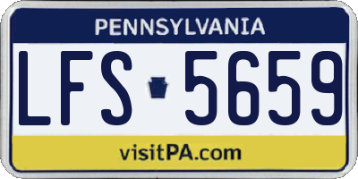 PA license plate LFS5659