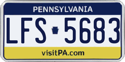 PA license plate LFS5683