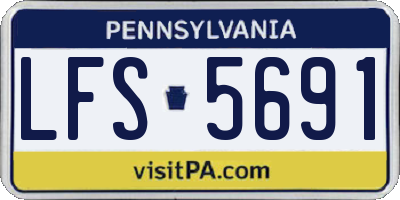 PA license plate LFS5691