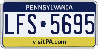PA license plate LFS5695