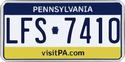 PA license plate LFS7410