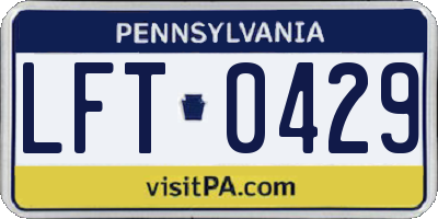PA license plate LFT0429