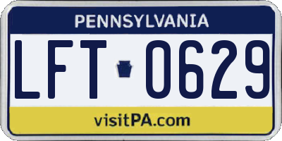 PA license plate LFT0629