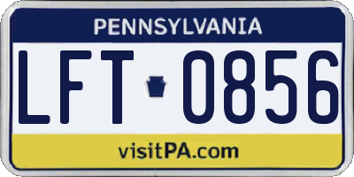 PA license plate LFT0856