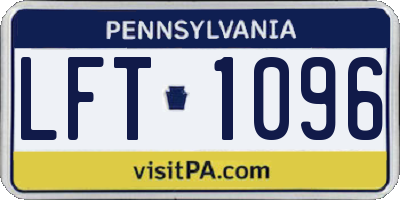 PA license plate LFT1096