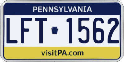 PA license plate LFT1562