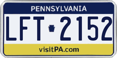 PA license plate LFT2152