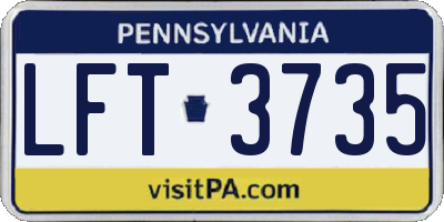 PA license plate LFT3735