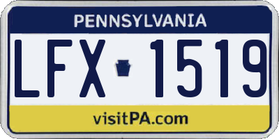 PA license plate LFX1519