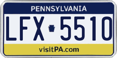 PA license plate LFX5510