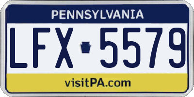 PA license plate LFX5579