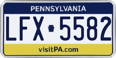 PA license plate LFX5582