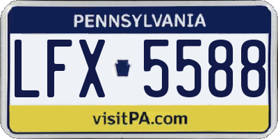 PA license plate LFX5588