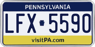 PA license plate LFX5590