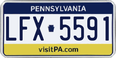 PA license plate LFX5591