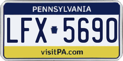 PA license plate LFX5690