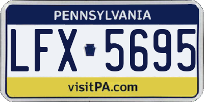 PA license plate LFX5695