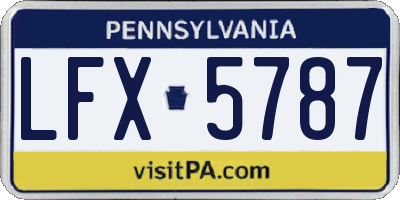 PA license plate LFX5787