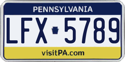 PA license plate LFX5789