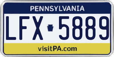PA license plate LFX5889