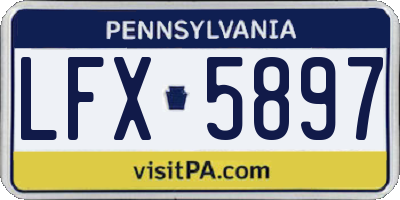 PA license plate LFX5897