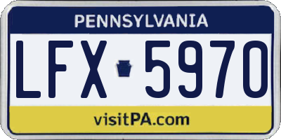 PA license plate LFX5970