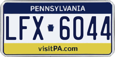 PA license plate LFX6044