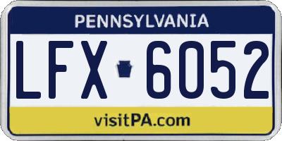 PA license plate LFX6052