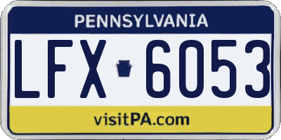 PA license plate LFX6053