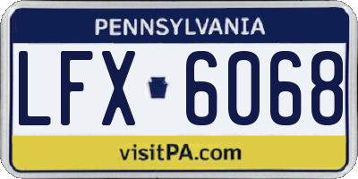PA license plate LFX6068