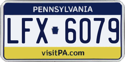 PA license plate LFX6079