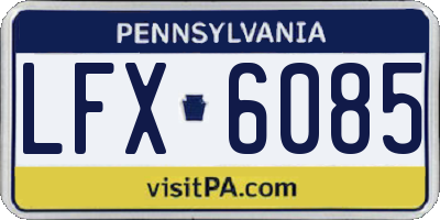 PA license plate LFX6085