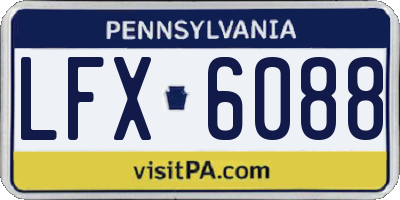 PA license plate LFX6088