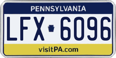 PA license plate LFX6096