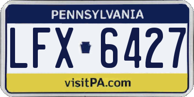 PA license plate LFX6427