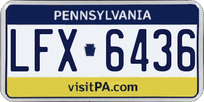 PA license plate LFX6436