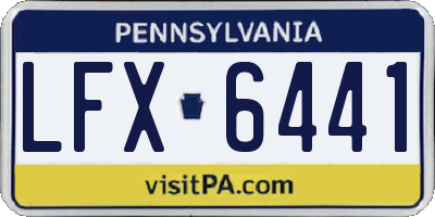 PA license plate LFX6441